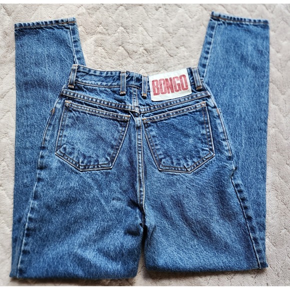 BONGO Denim - Vintage 90s Bongo High Waisted Mom Jeans Medium Wash Blue Womens Size 1 USA Made